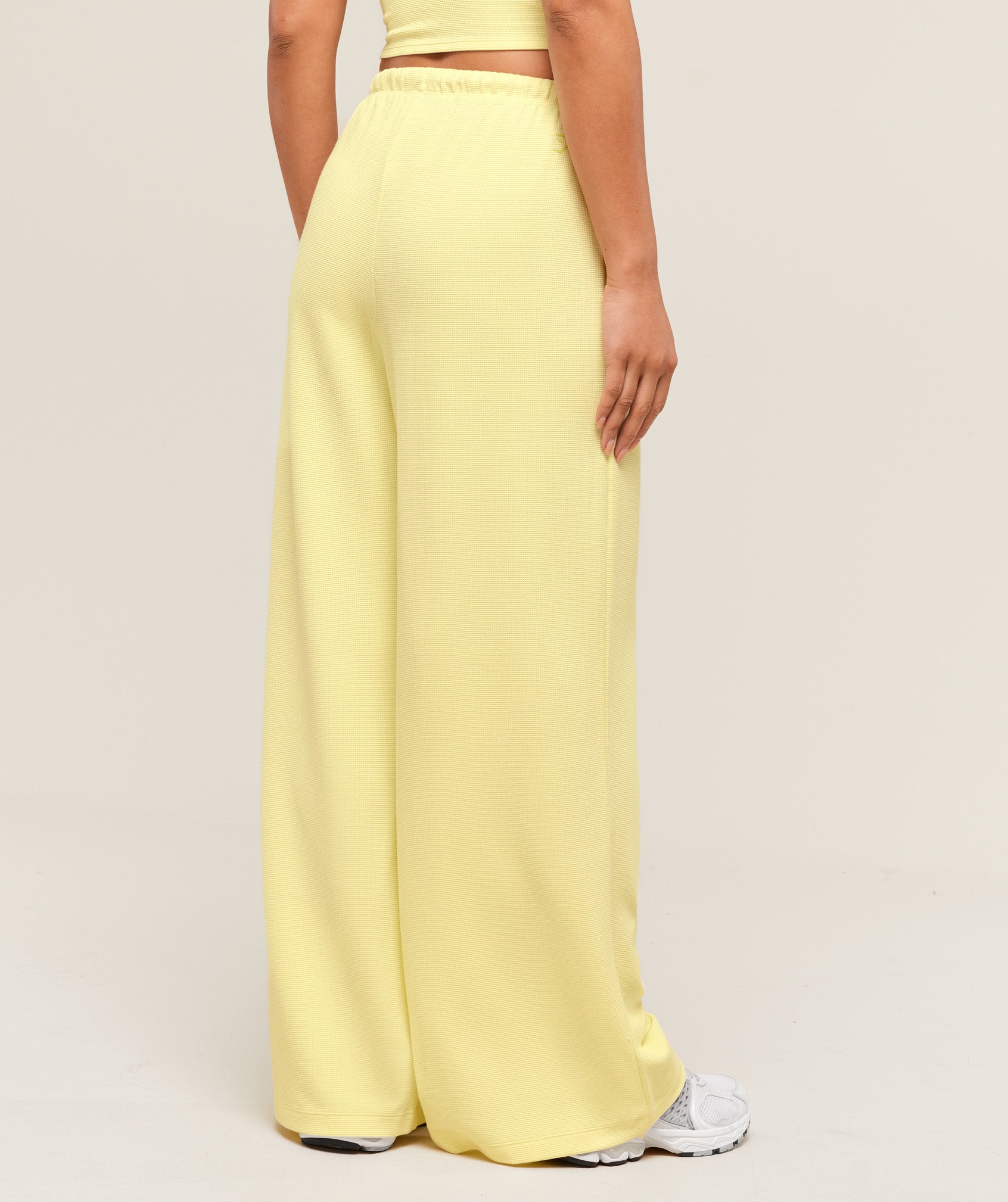 Waffle Wide Leg Pants Refresh Yellow