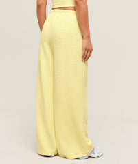 Waffle Wide Leg Pants Refresh Yellow