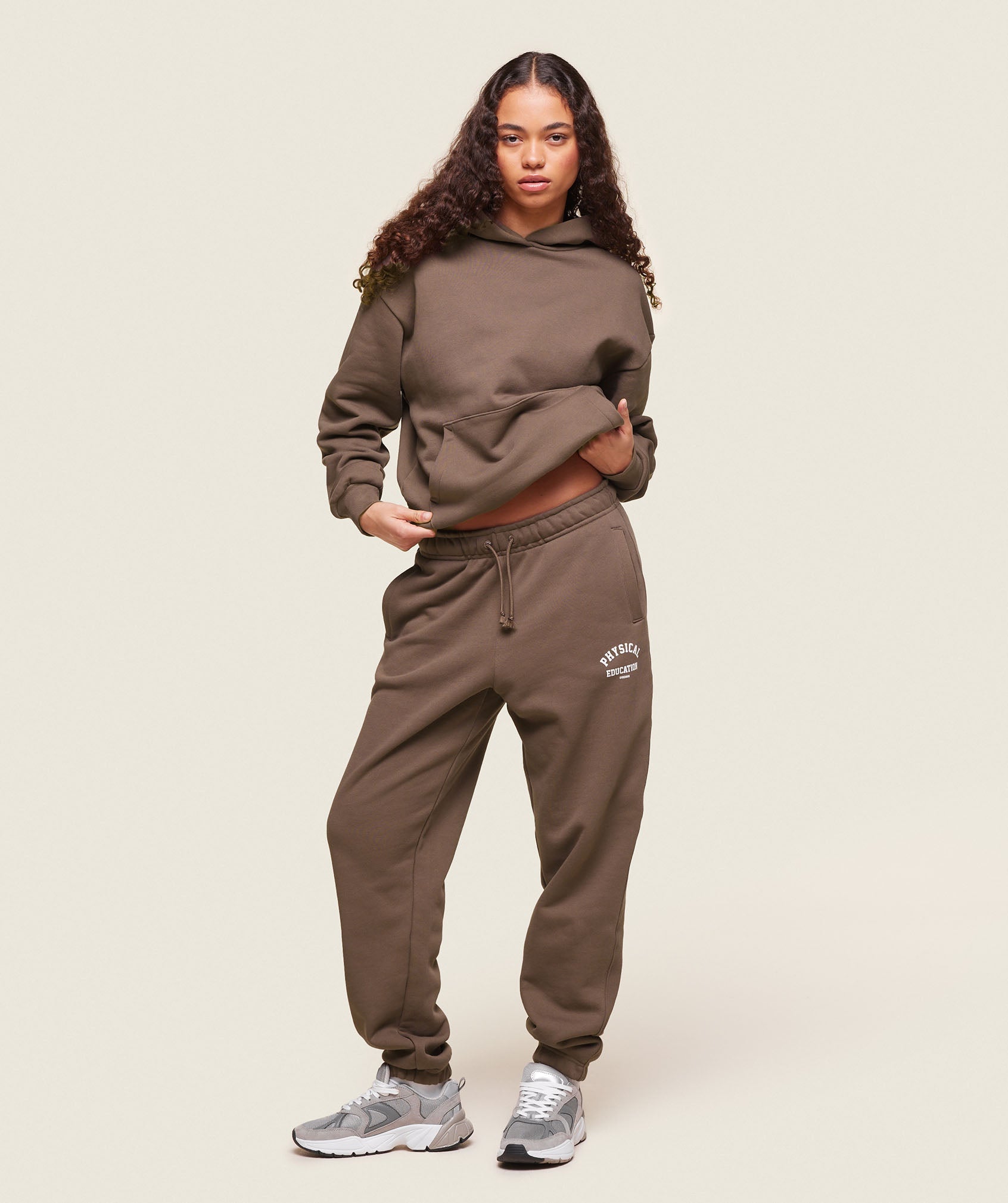 Phys Ed Logo Sweatpants Penny Brown