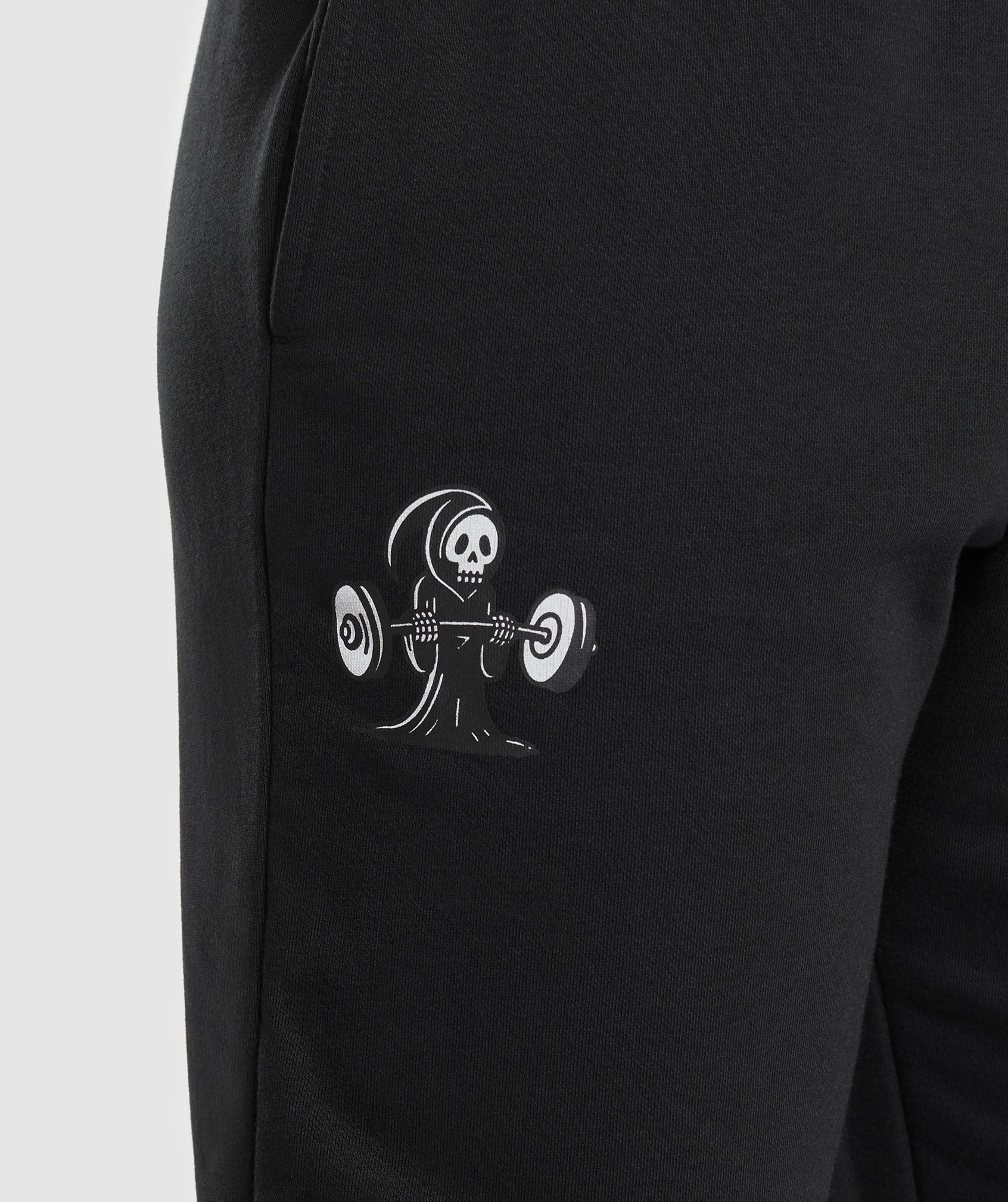 Graphic Reaper Oversized Joggers Black