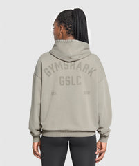 GSLC Graphic Oversized Hoodie Linen Brown