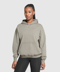 GSLC Graphic Oversized Hoodie Linen Brown