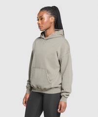 GSLC Graphic Oversized Hoodie Linen Brown