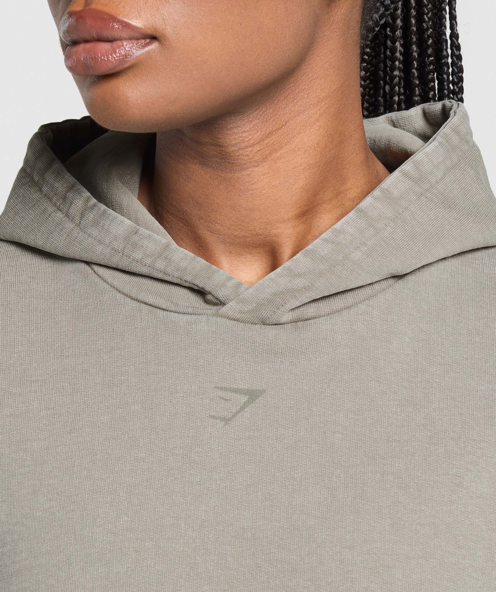 GSLC Graphic Oversized Hoodie Linen Brown