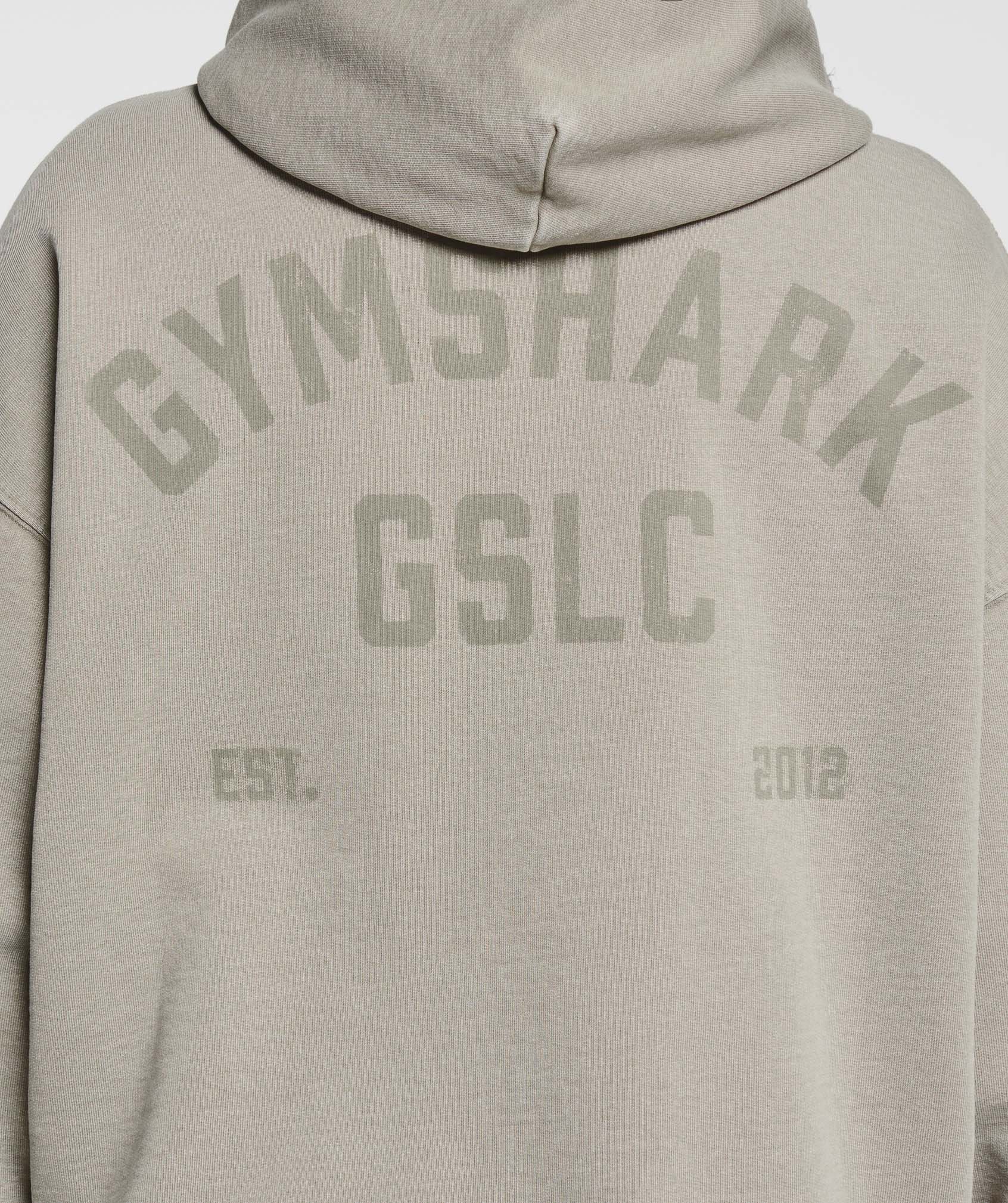 GSLC Graphic Oversized Hoodie Linen Brown