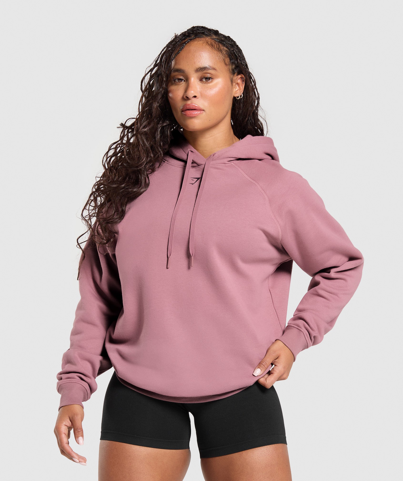Gritty Muscle Mommy Graphic Hoodie Calm Pink