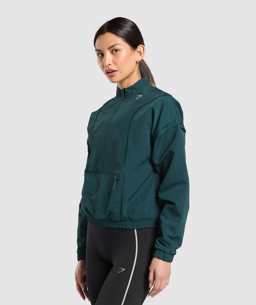 Running 1/4 Zip Track Top Strong Teal
