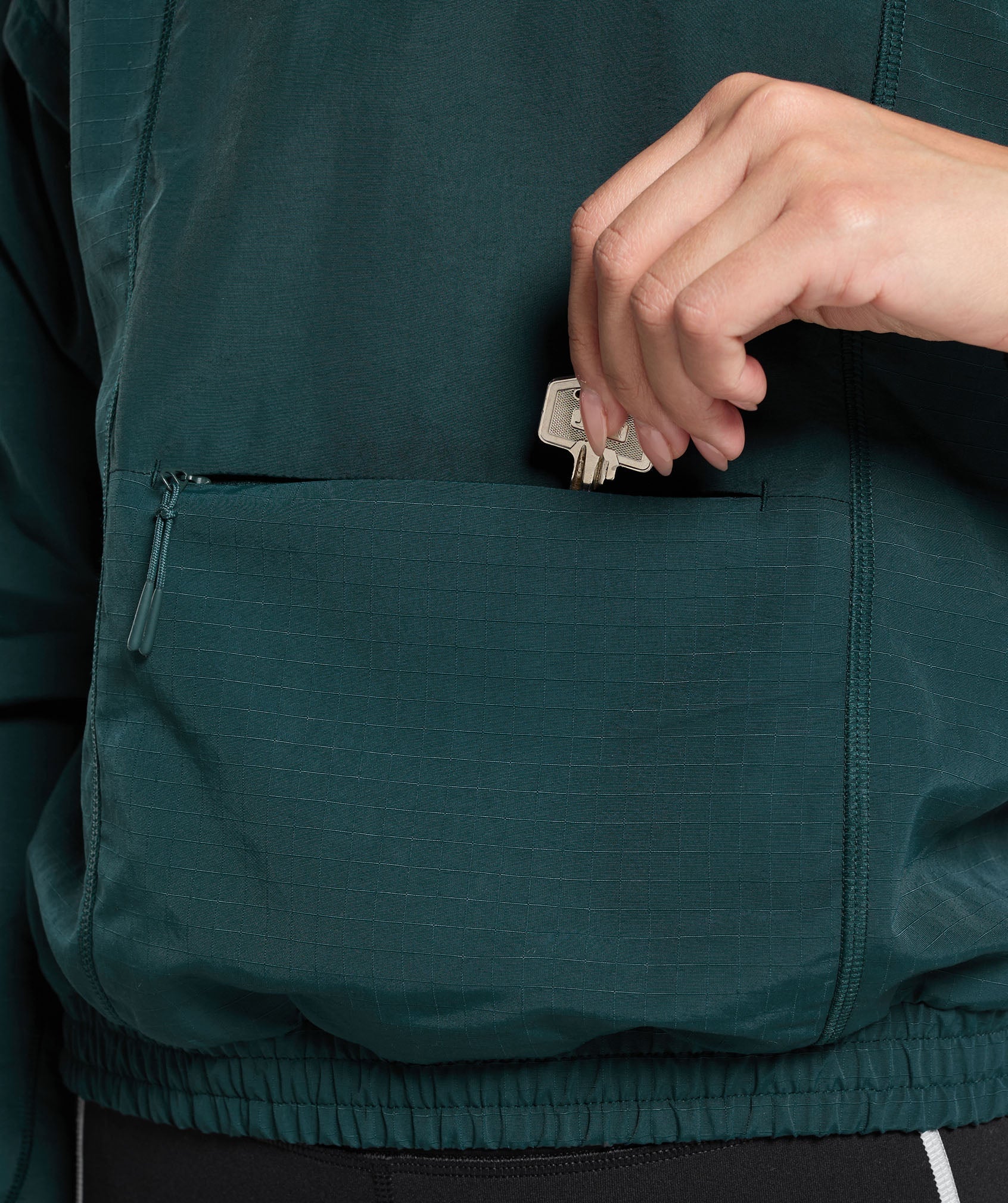 Running 1/4 Zip Track Top Strong Teal