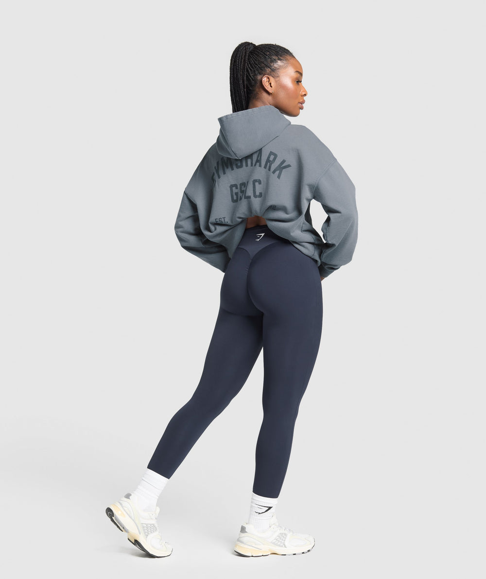GSLC Graphic Oversized Hoodie   Iron Blue