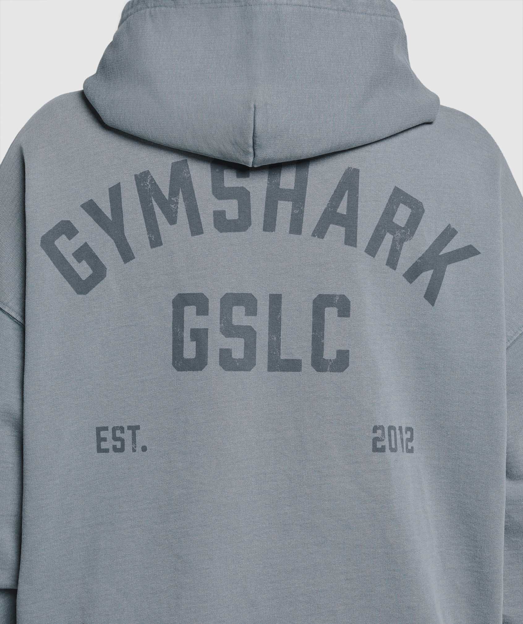GSLC Graphic Oversized Hoodie   Iron Blue