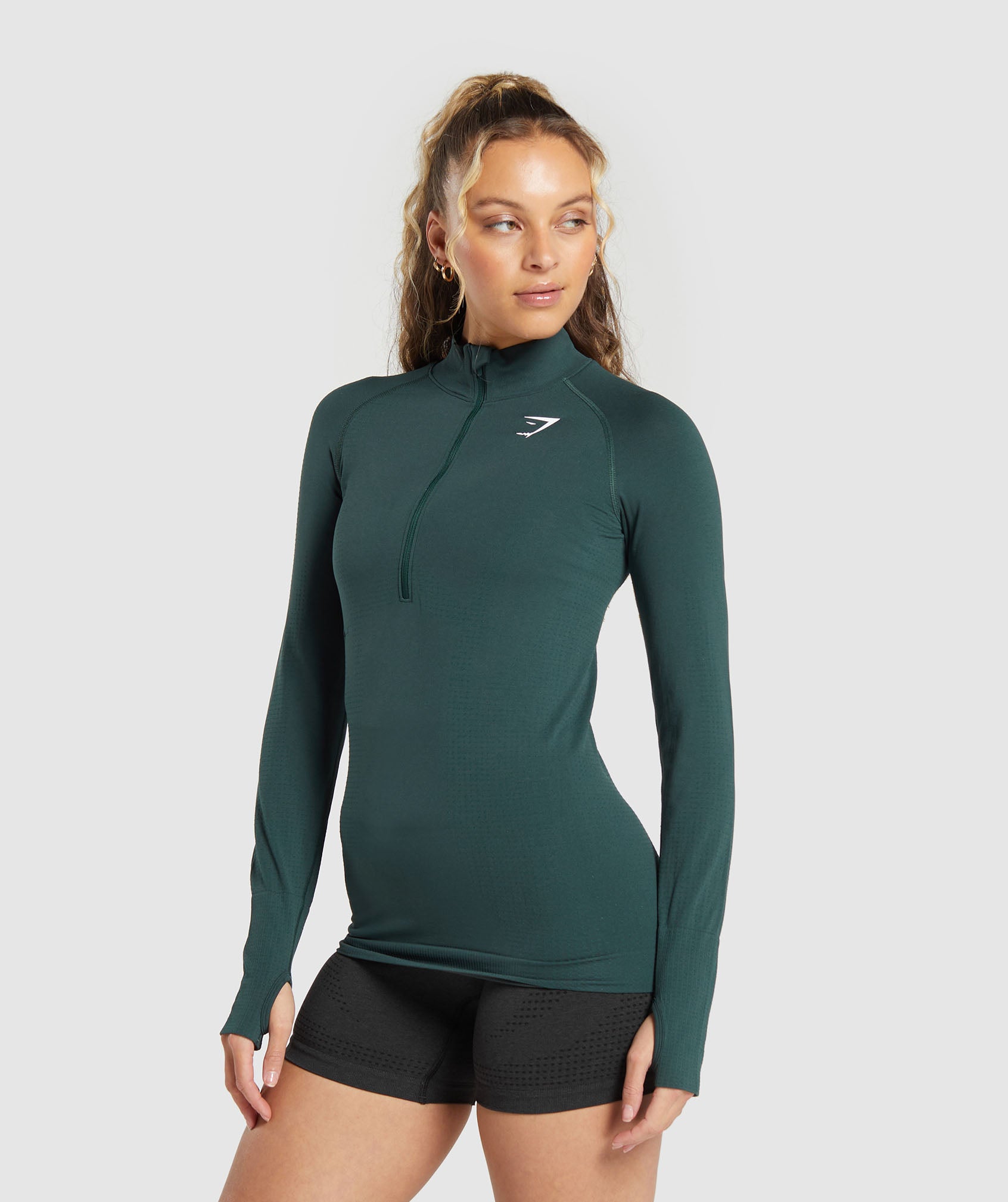 Vital 1/2 Zip Woodland Green Marl