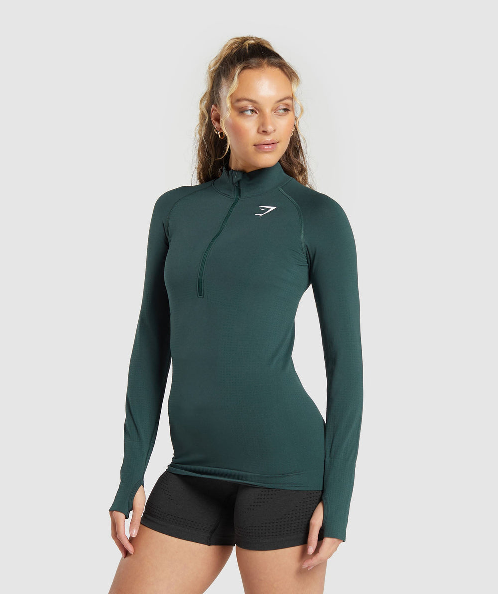 Vital 1/2 Zip Woodland Green Marl