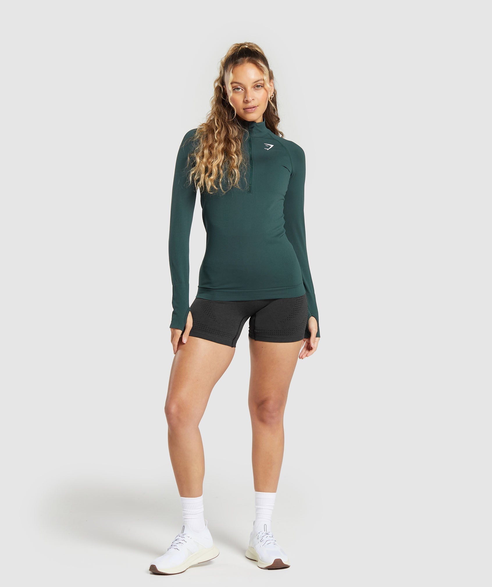Vital 1/2 Zip Woodland Green Marl