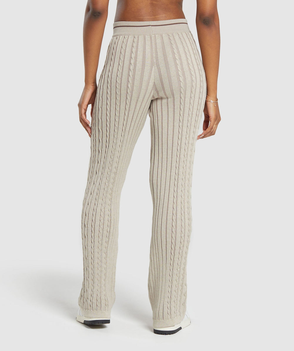 Rest Day Cable Knit Pants Brown