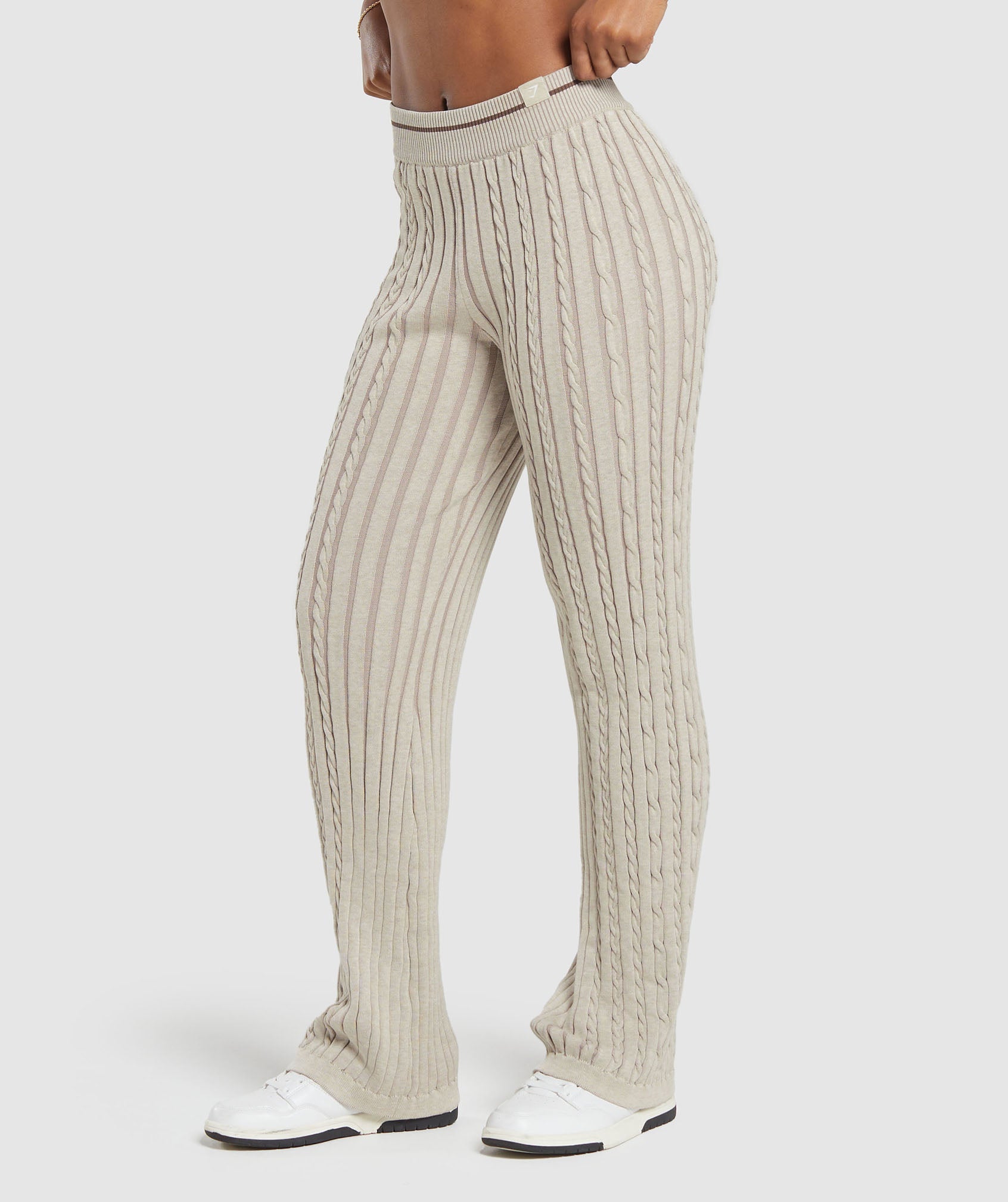 Rest Day Cable Knit Pants Brown