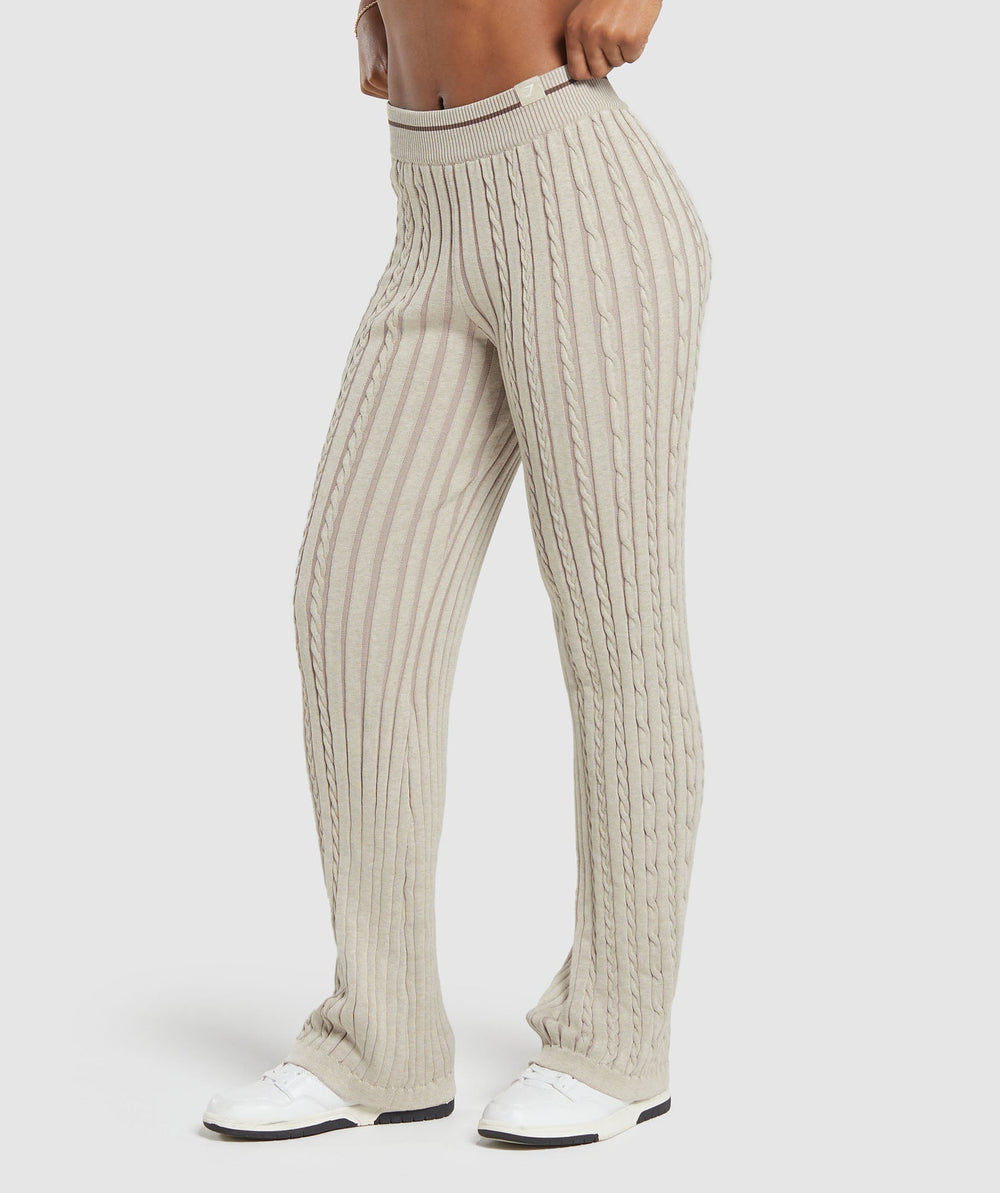 Rest Day Cable Knit Pants Brown