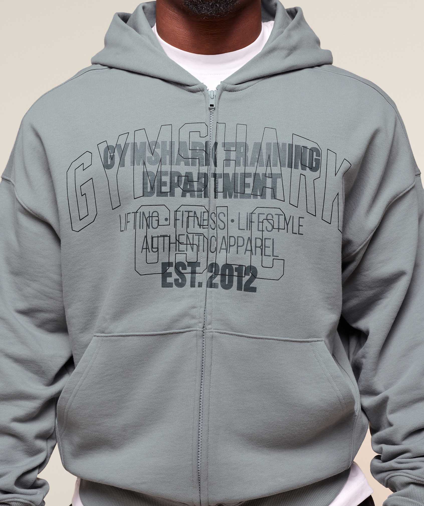 Authentic Apparel Zip Up Hoodie Smokey Grey