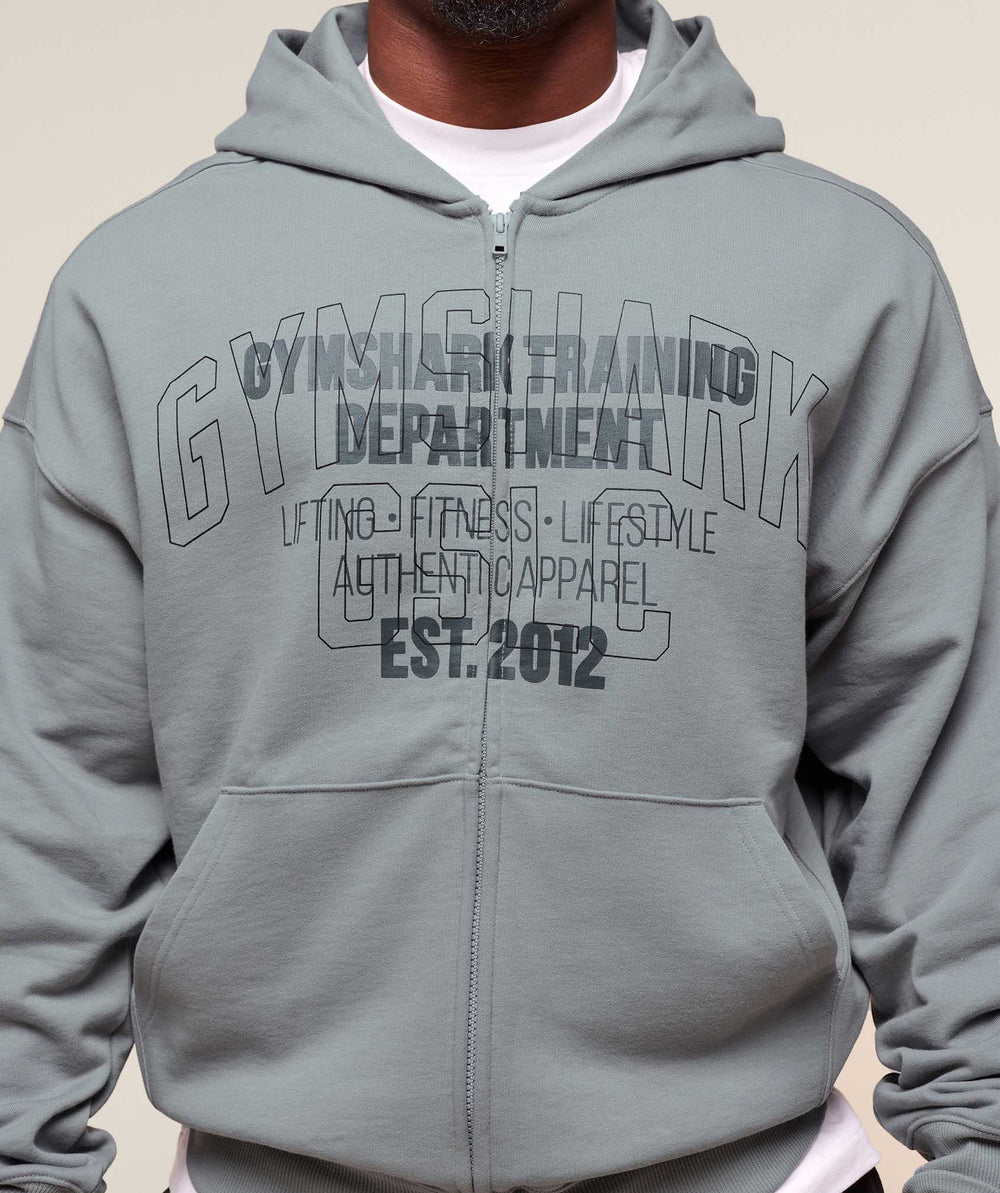 Authentic Apparel Zip Up Hoodie Smokey Grey