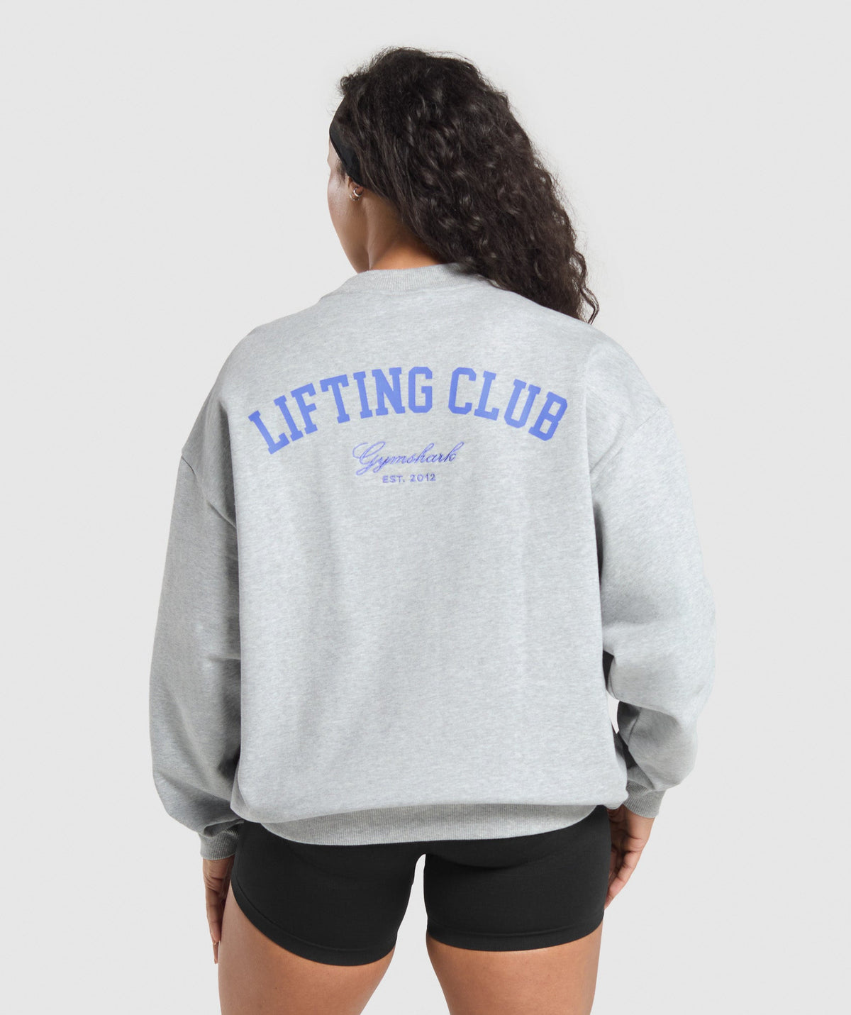 Lifting Club Oversized Sweatshirt Light Grey Core Marl