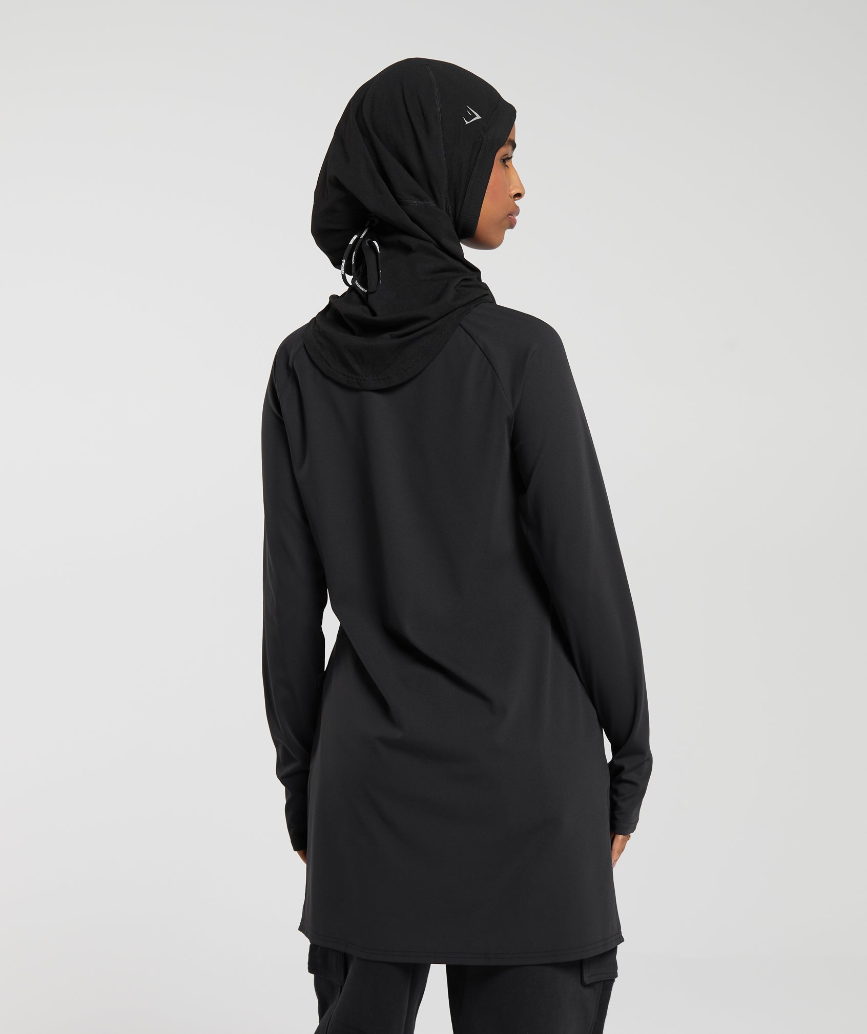 Long Line Long Sleeve Top Black