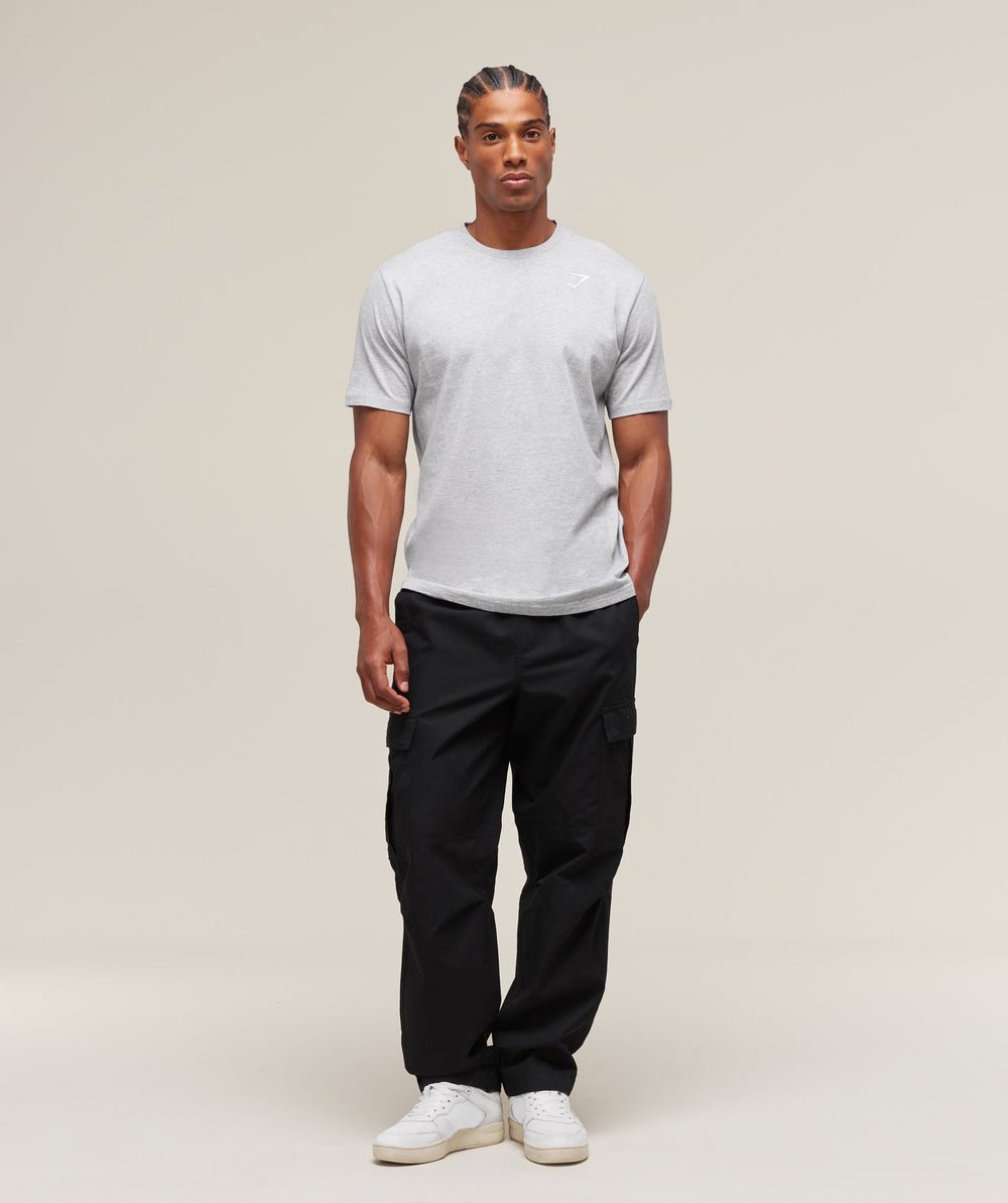 Crest T-Shirt Light Grey Marl