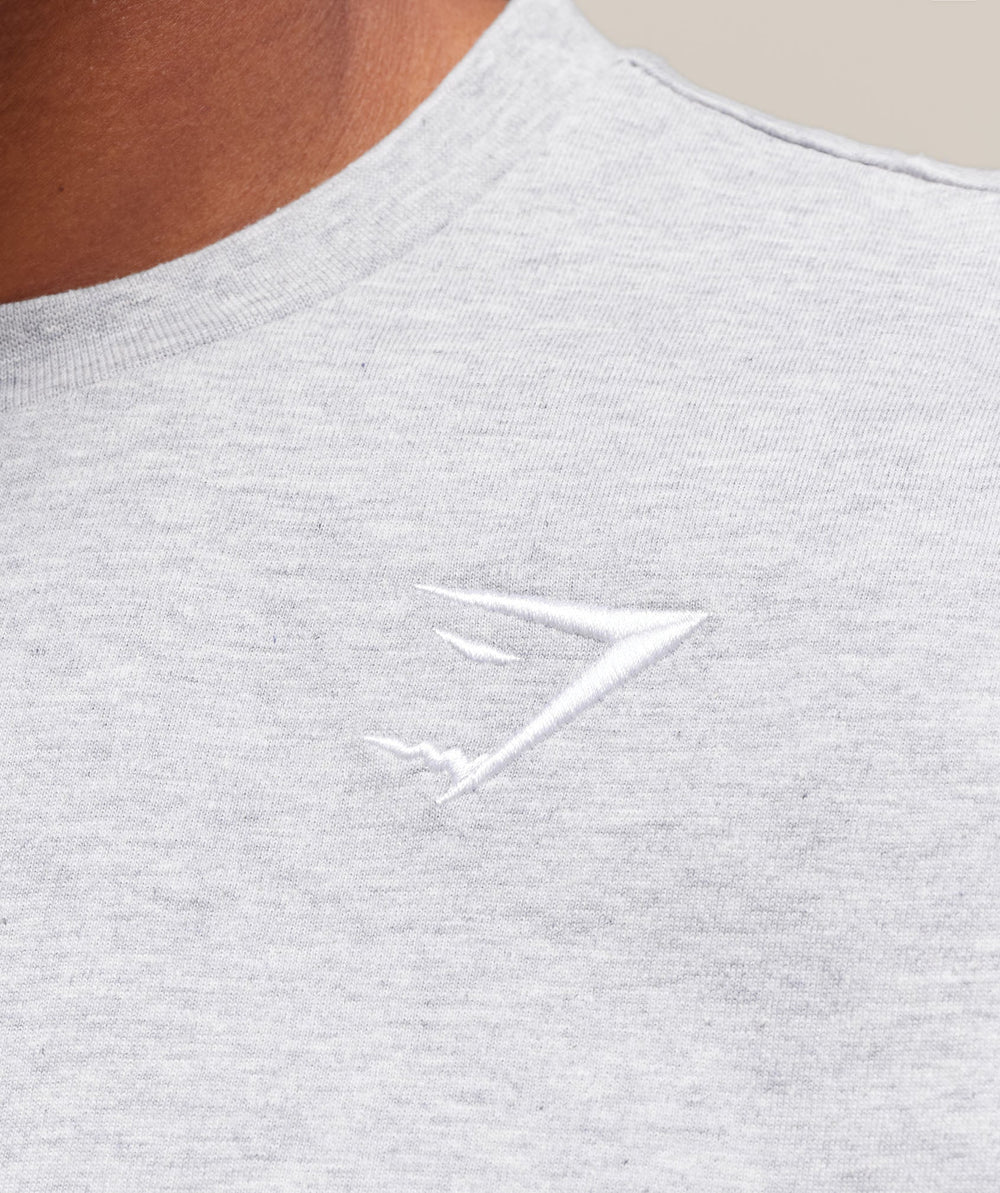 Crest T-Shirt Light Grey Marl