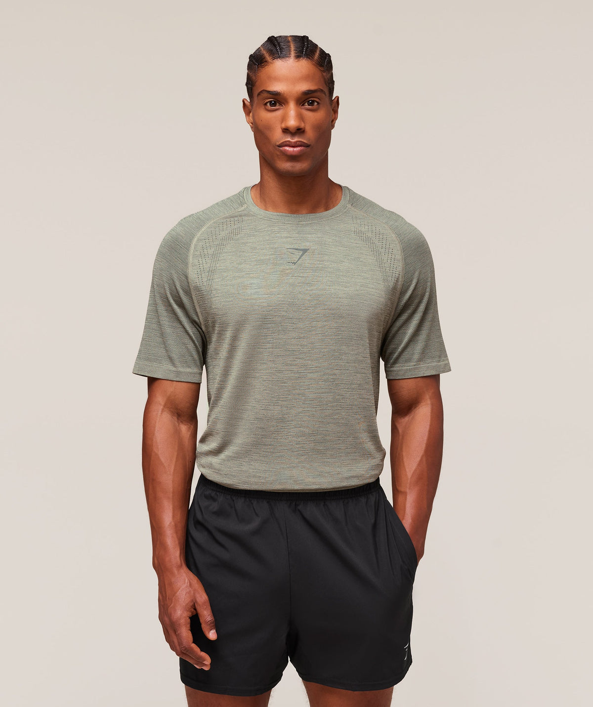 Versatile Seamless T-Shirt Chalk Green/Slate Teal