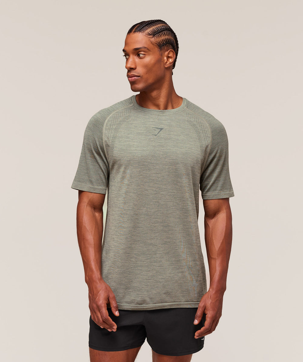 Versatile Seamless T-Shirt Chalk Green/Slate Teal