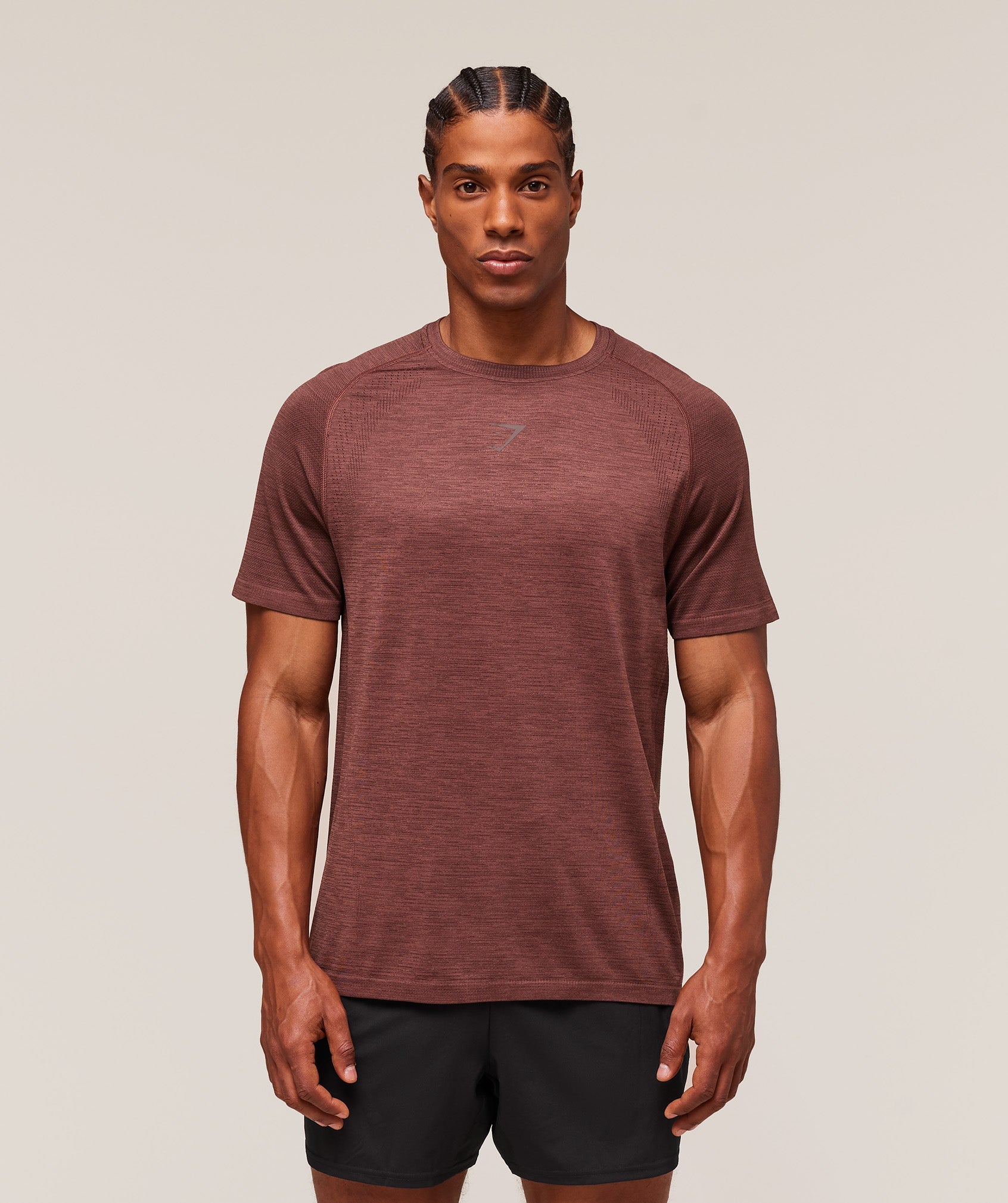 Versatile Seamless T-Shirt Rust Brown/Depth Brown