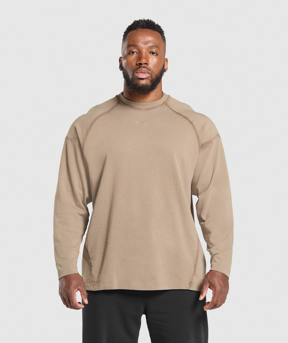 Heavyweight Long Sleeve T-Shirt Lifestyle Brown