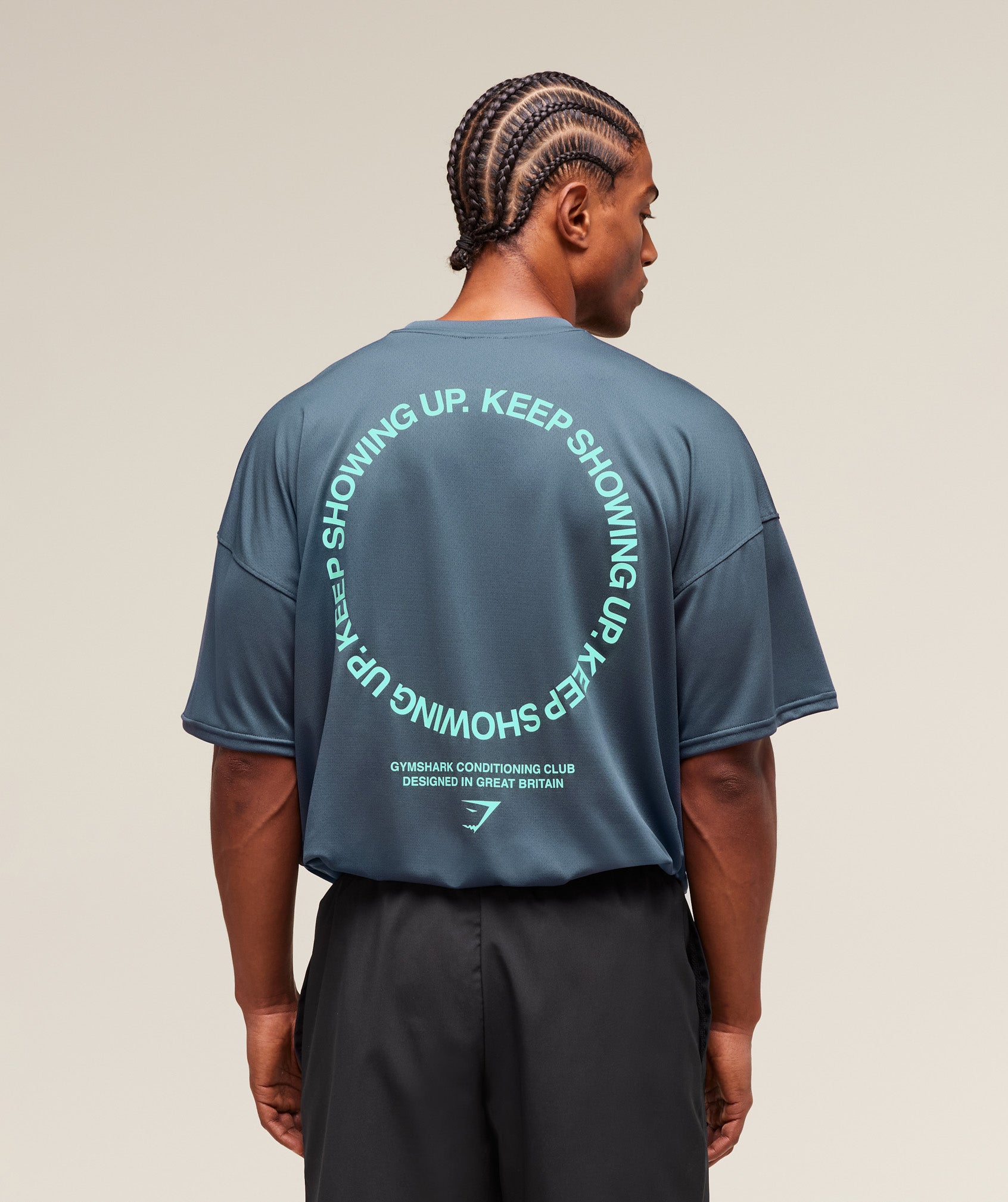 Keep Showing Up T-Shirt Titanium Blue