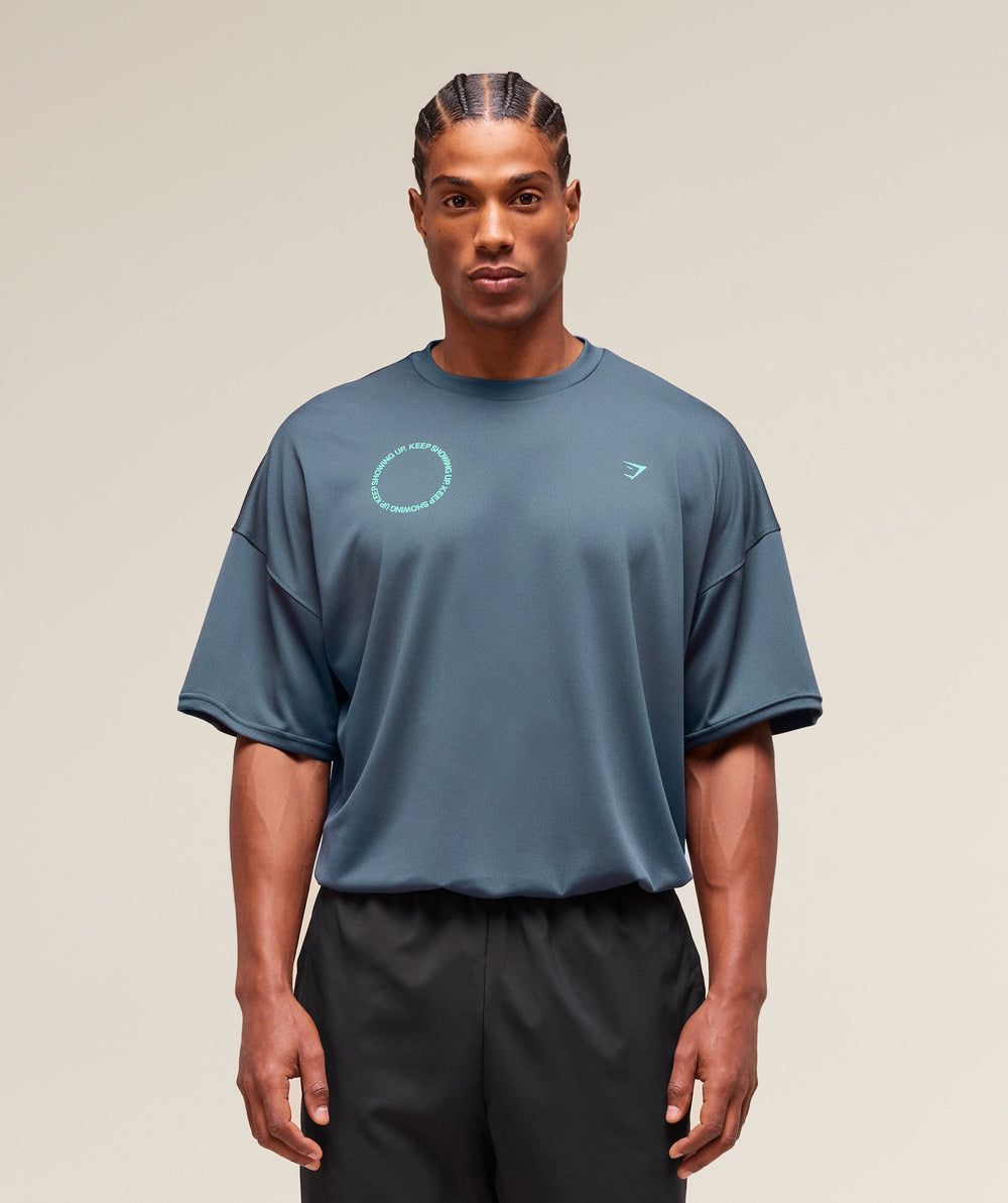Keep Showing Up T-Shirt Titanium Blue