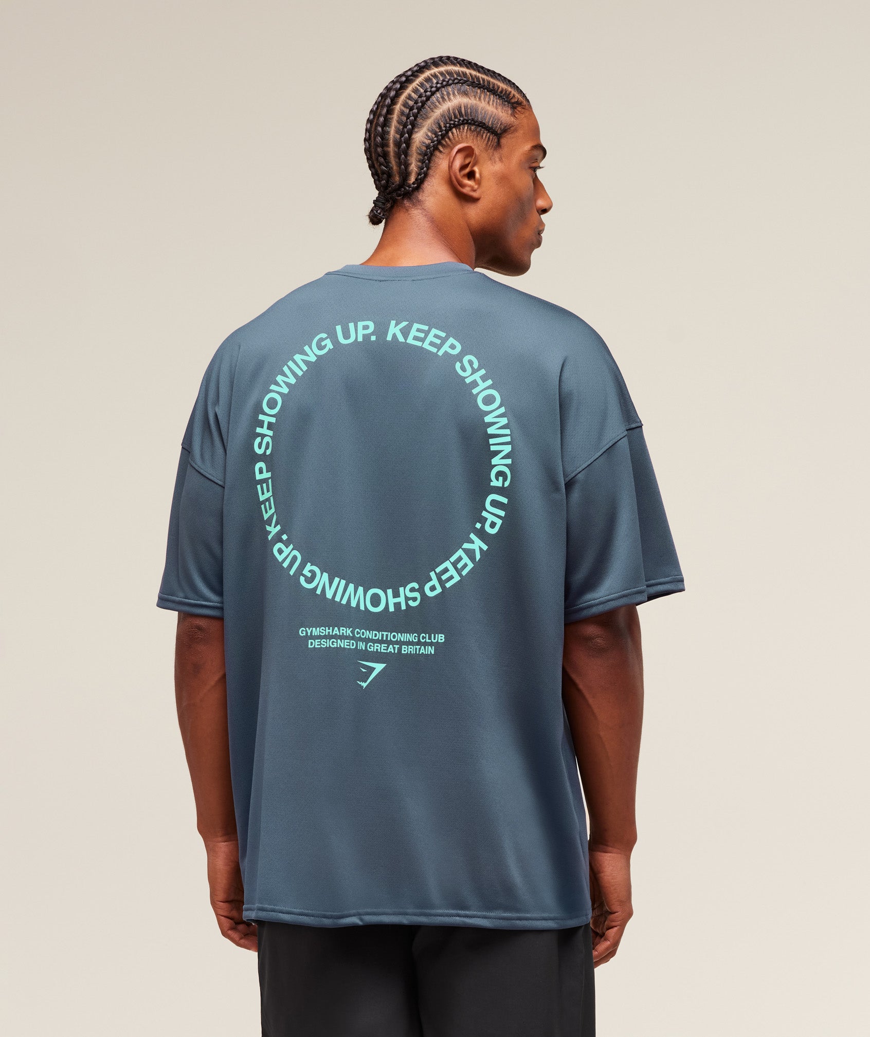 Keep Showing Up T-Shirt Titanium Blue
