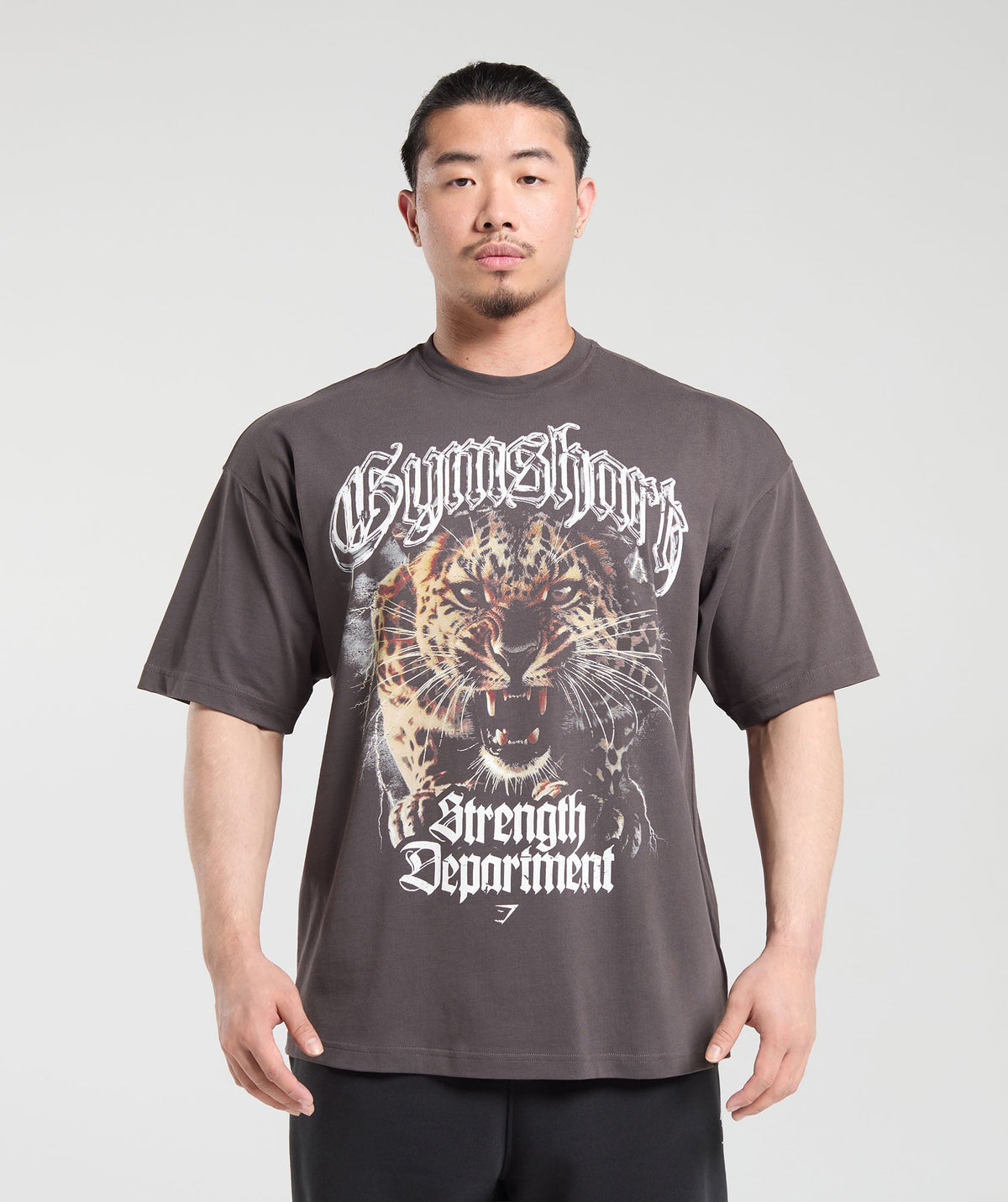 Strength Department Animal Oversized T-Shirt Greyed Purple