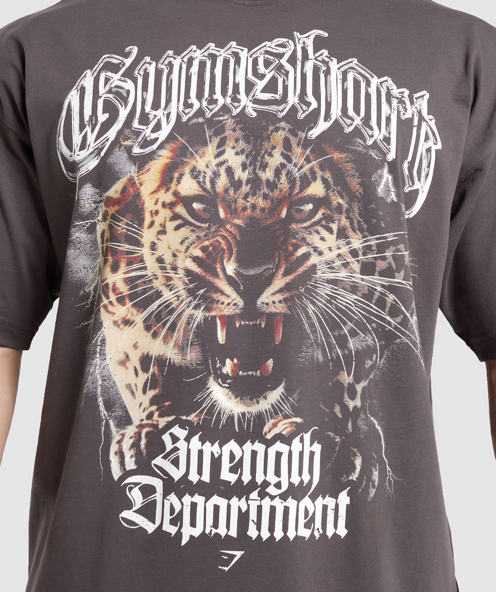 Strength Department Animal Oversized T-Shirt Greyed Purple