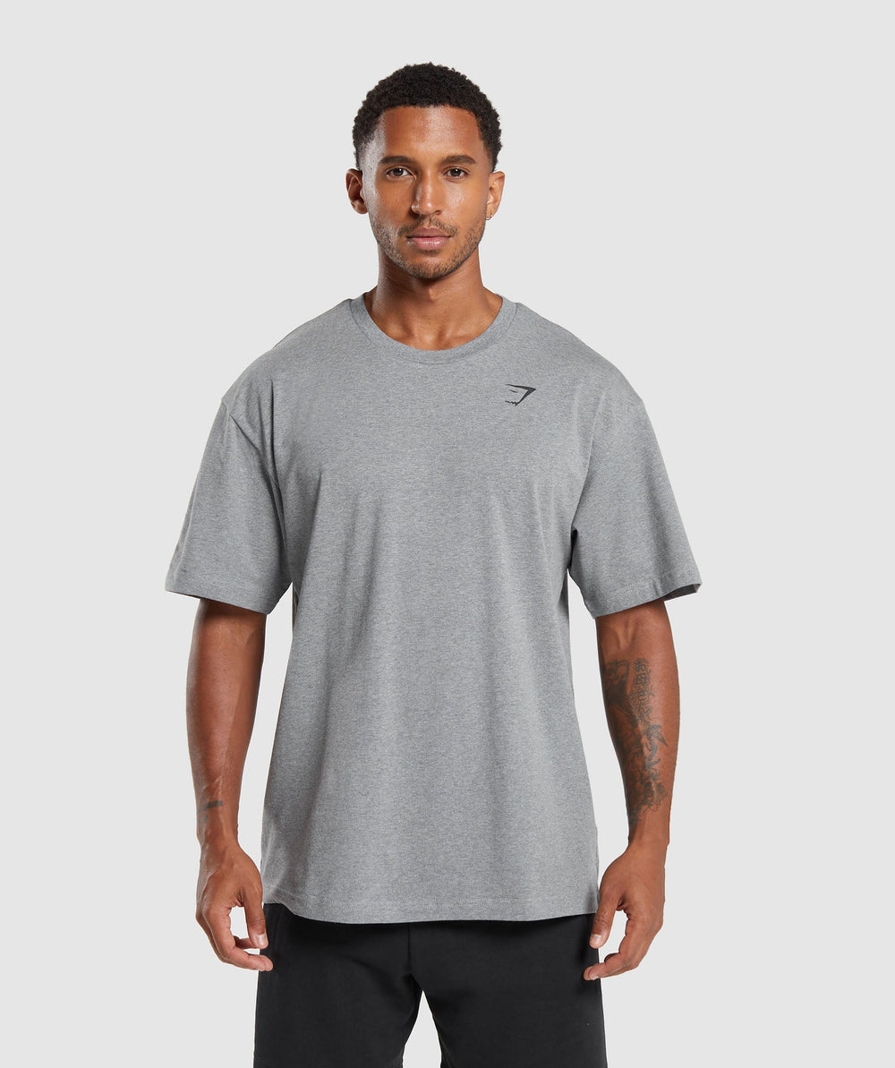Essential Oversized T-Shirt Charcoal Grey Marl