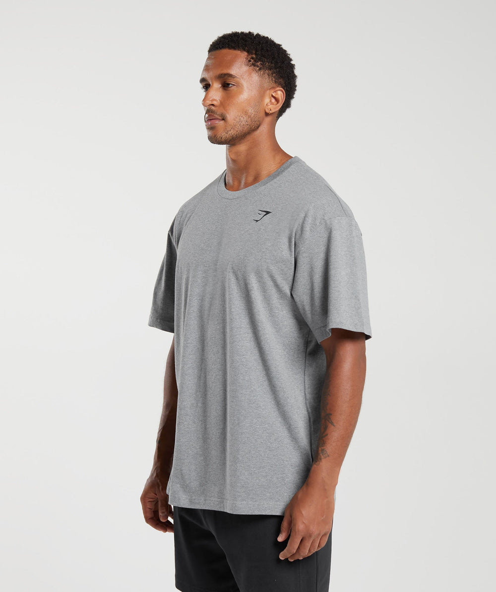 Essential Oversized T-Shirt Charcoal Grey Marl