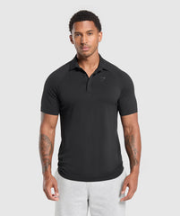 Seamless Polo Shirt Black
