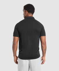 Seamless Polo Shirt Black