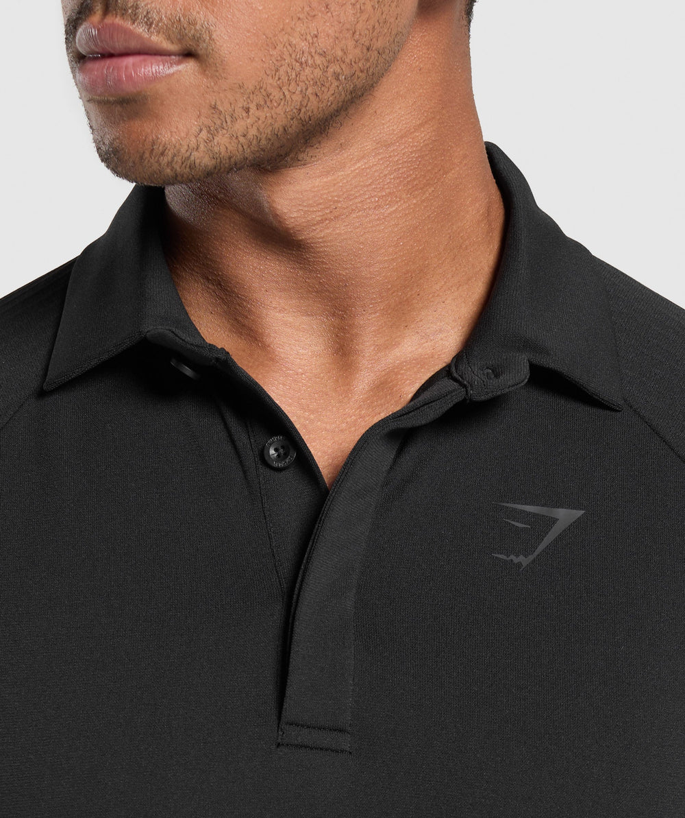 Seamless Polo Shirt Black