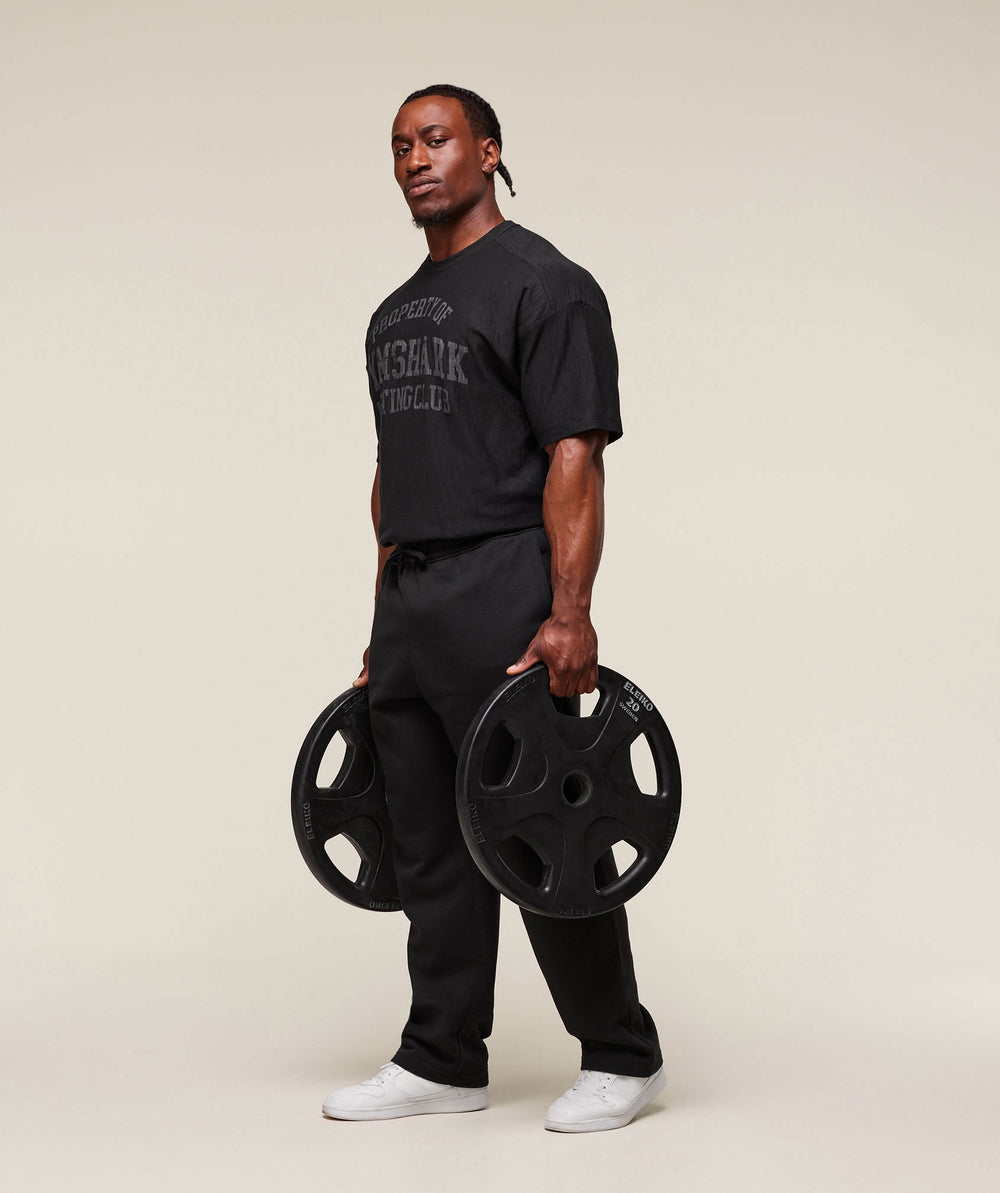 Lightweight Slub Textured T-Shirt Black