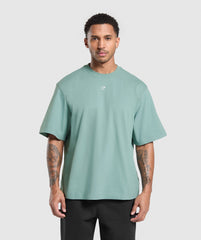 Rest Day Essentials Boxy T-Shirt Celeste Blue