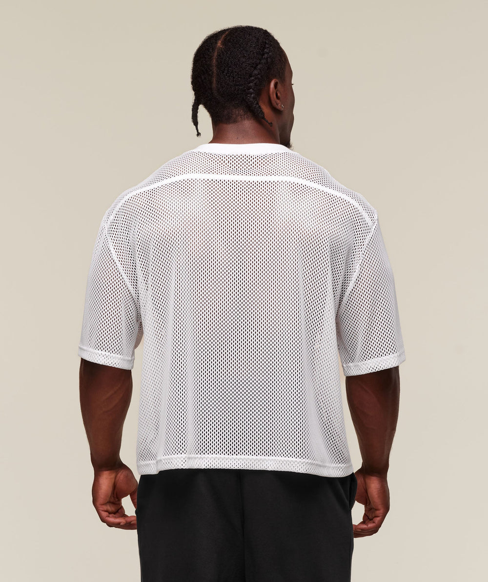Mesh Oversized T-Shirt White