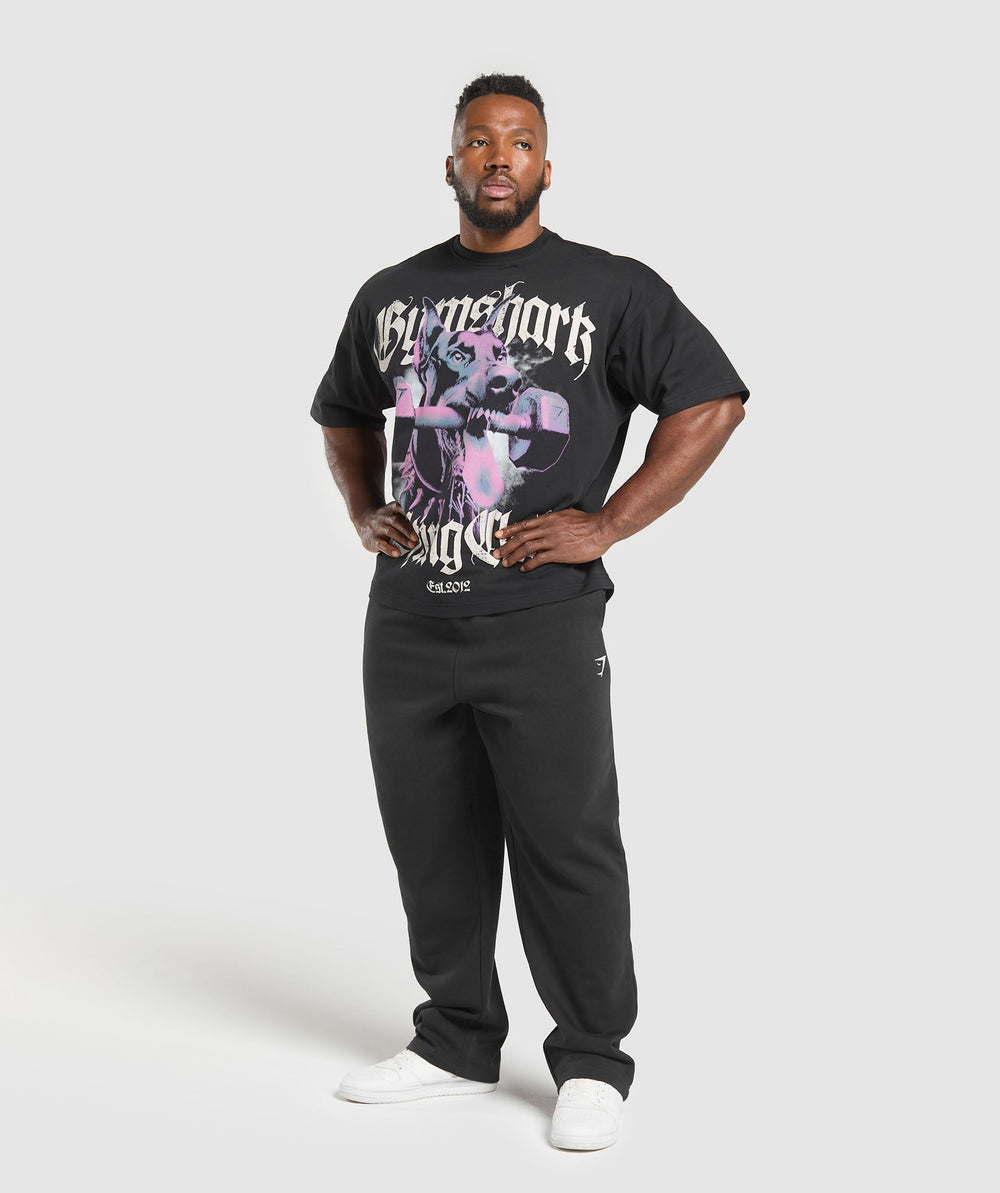 Doberman Graphic T-Shirt Black