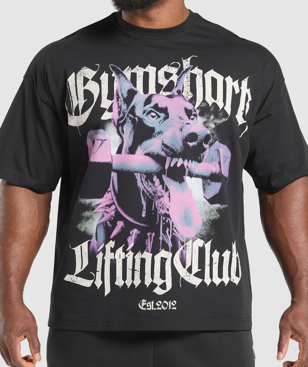 Doberman Graphic T-Shirt Black