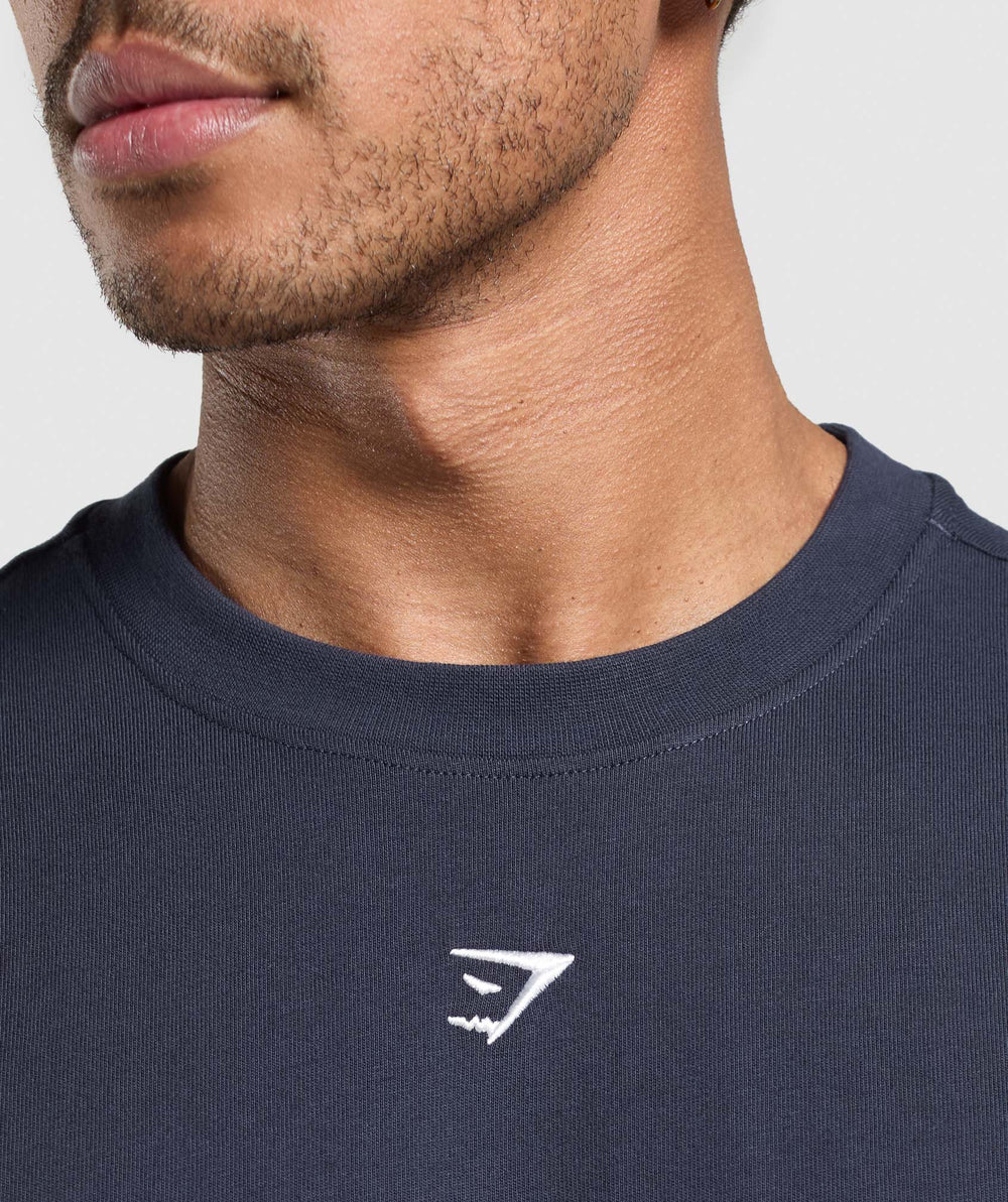 Rest Day Essentials Boxy T-Shirt Heavy Blue