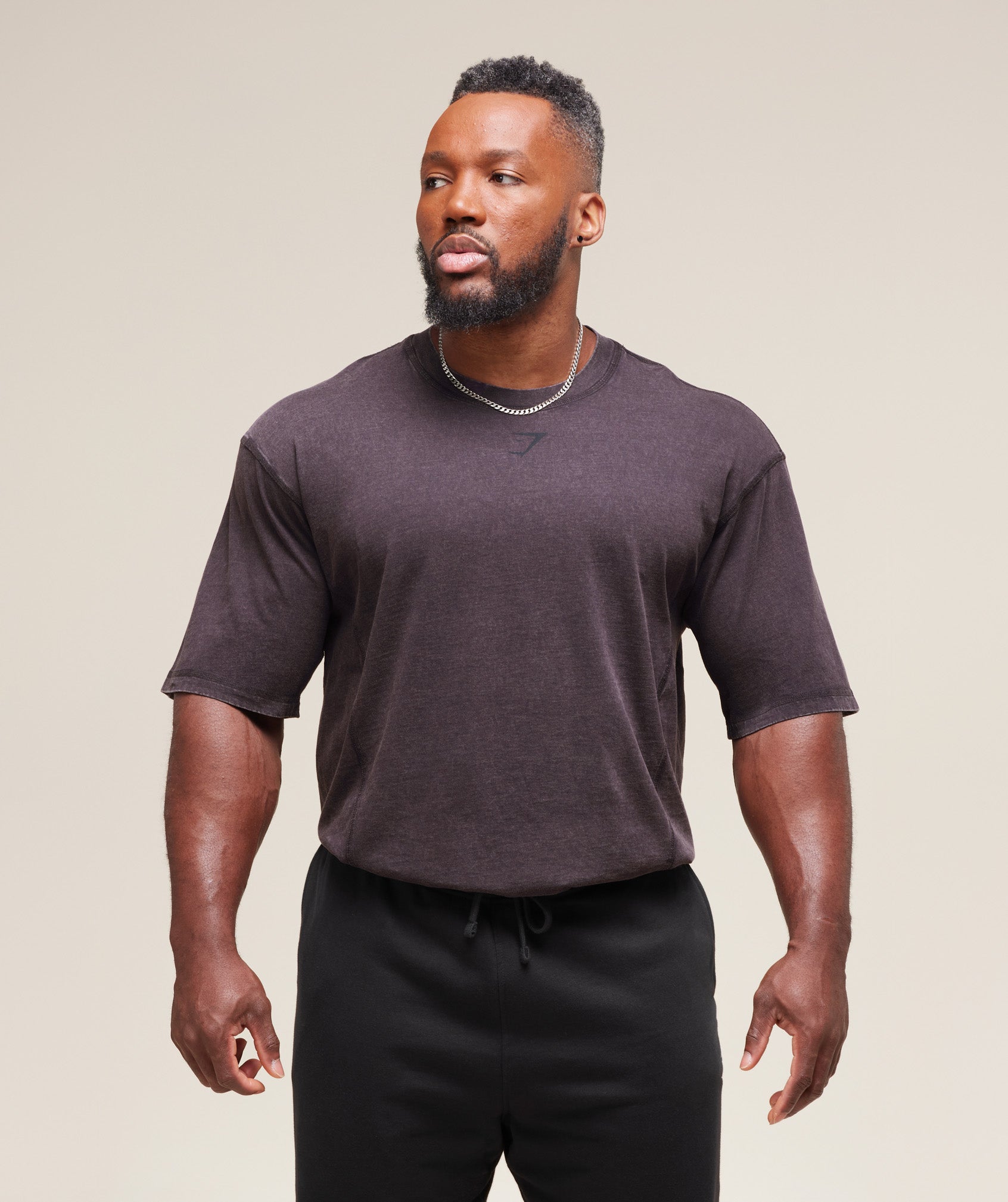 Heritage Washed T-Shirt Plum Brown