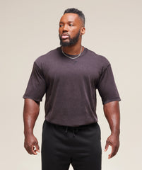Heritage Washed T-Shirt Plum Brown