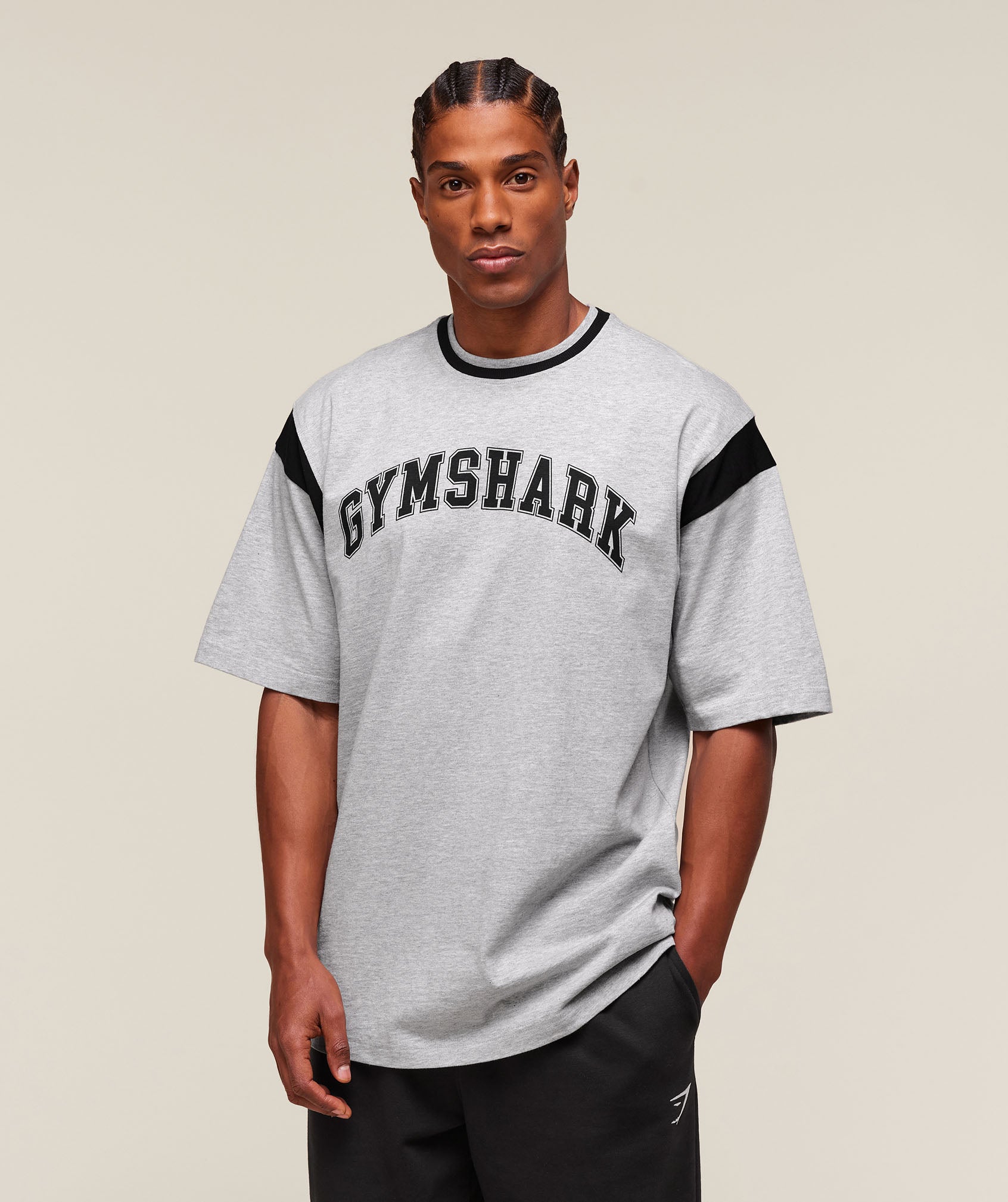 GSLC Oversized T-Shirt Light Grey Core Marl
