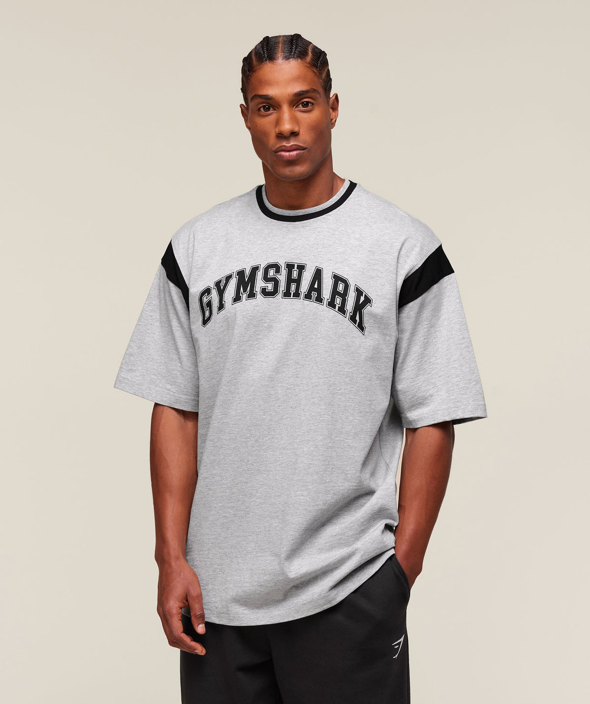 GSLC Oversized T-Shirt Light Grey Core Marl